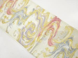 アンティーク　荒波模様織り出し袋帯（材料）